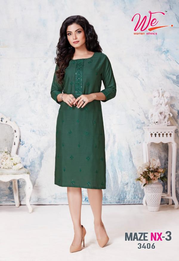 We Maze Nx Vol 3 Rayon Slub Designer Kurti Collection